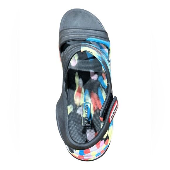 Hunter Women's Black and Pink Sandals - Picture 9 of 12